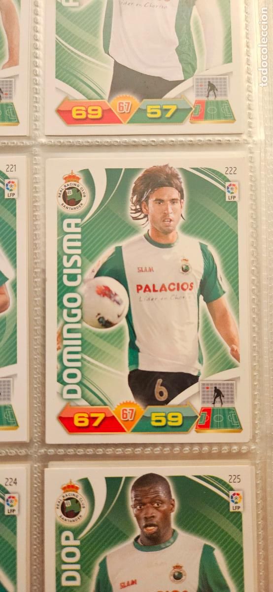 Fu&szlig;ball-Sticker: 222 Domingo Cisma R&aacute;cing adrenalyn 2011 2012 11 12 trading card