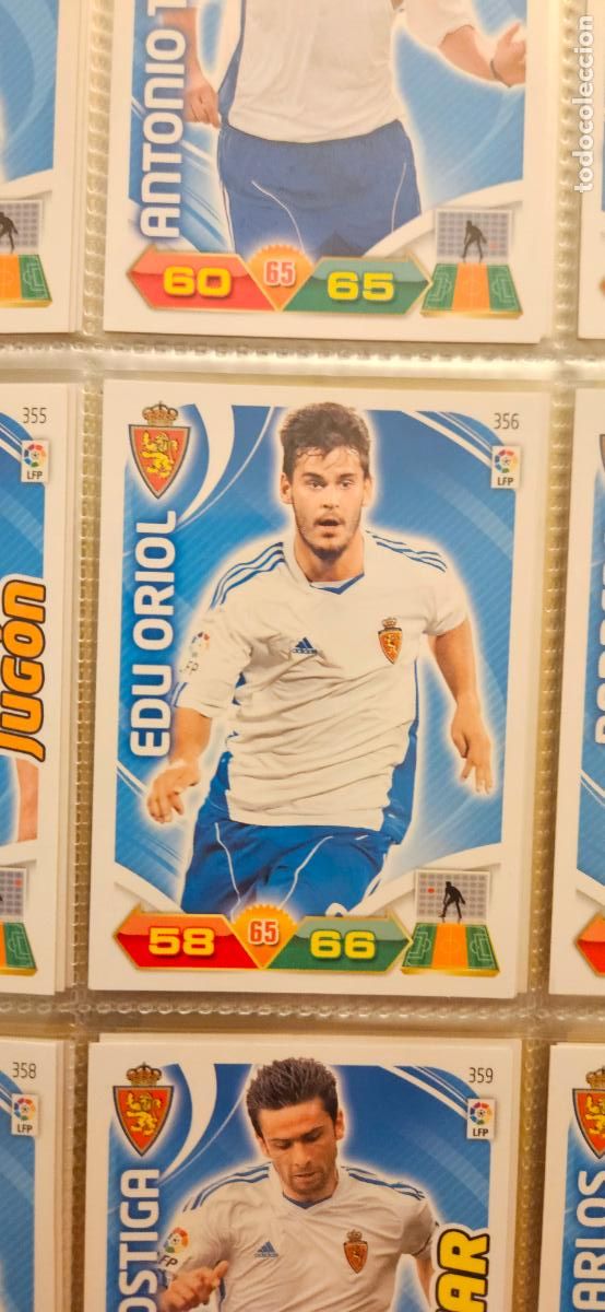 Fu&szlig;ball-Sticker: 356 Edu Oriol Zaragoza adrenalyn 2011 2012 11 12 trading card