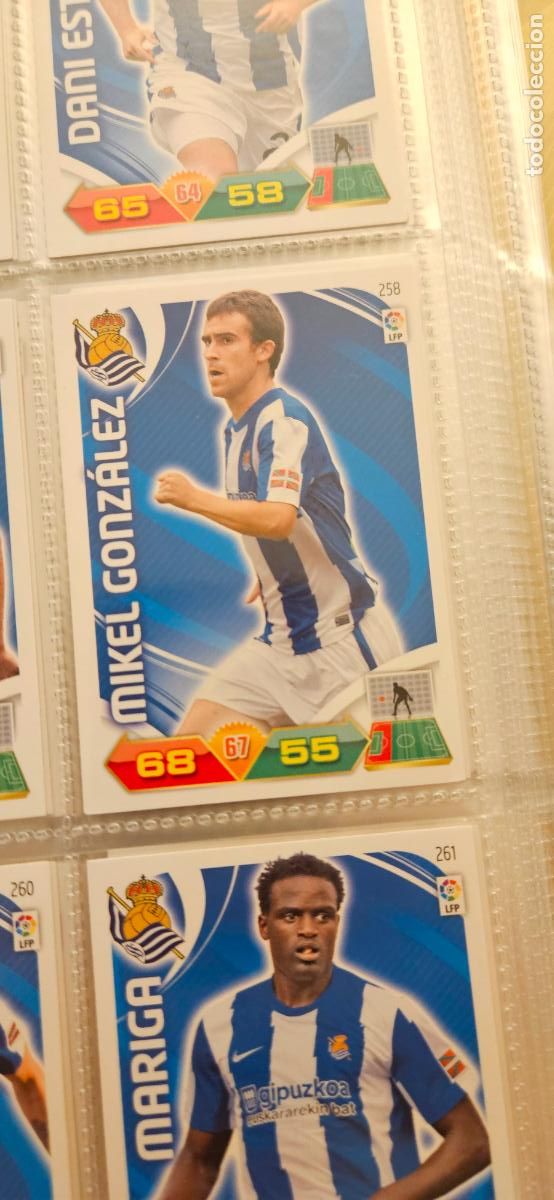 Fu&szlig;ball-Sticker: 258 Mikel Gonz&aacute;lez R. Sociedad adrenalyn 2011 2012 11 12 trading card