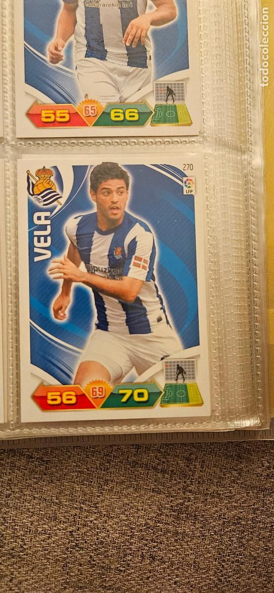 Cromos de f&uacute;tbol: 270 Vela R. Sociedad adrenalyn 2011 2012 11 12 trading card