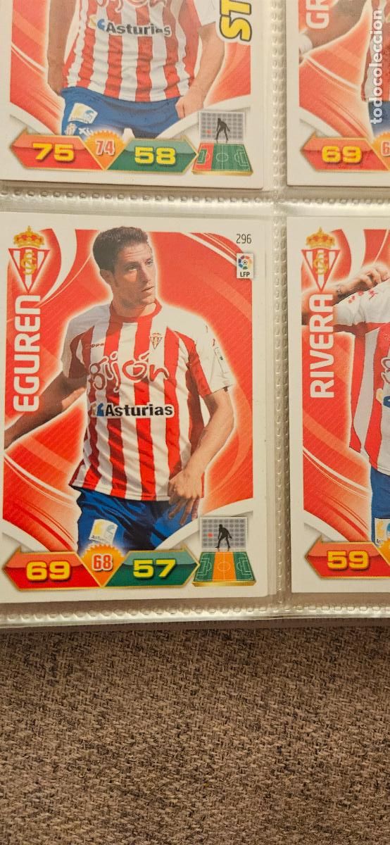 Fu&szlig;ball-Sticker: 296 Eguren Sporting adrenalyn 2011 2012 11 12 trading card