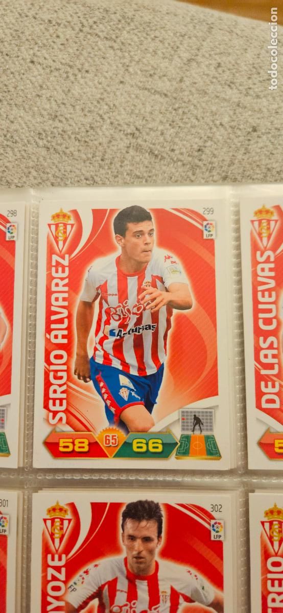 Fu&szlig;ball-Sticker: 299 Sergio &Aacute;lvarez Sporting adrenalyn 2011 2012 11 12 trading card