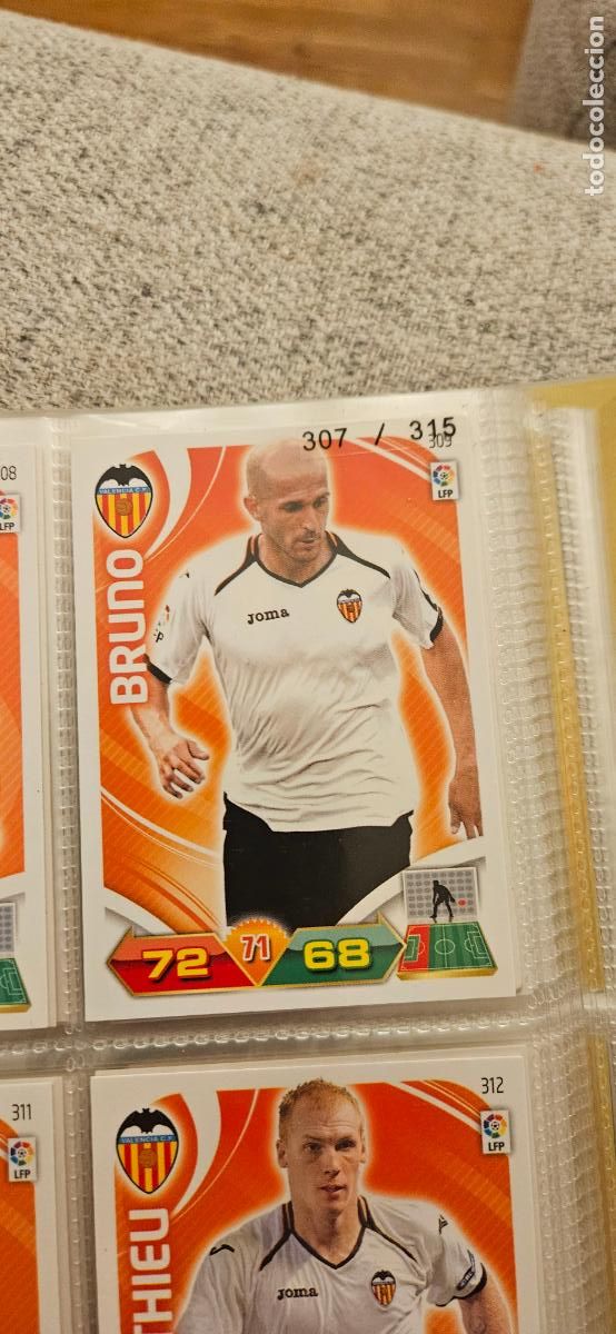 Cromos de f&uacute;tbol: 309 Bruno Valencia adrenalyn 2011 2012 11 12 trading card