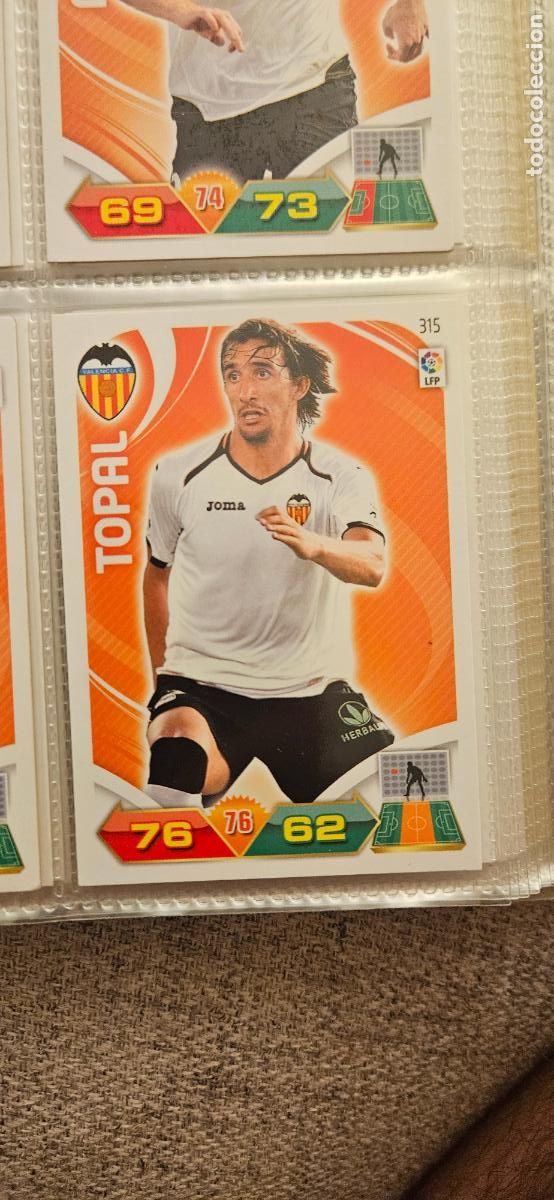 Cromos de f&uacute;tbol: 315 Topal Valencia adrenalyn 2011 2012 11 12 trading card