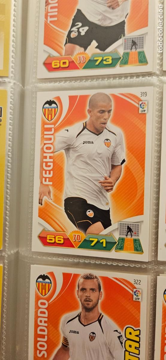 Cromos de f&uacute;tbol: 319 Feghouli Valencia adrenalyn 2011 2012 11 12 trading card