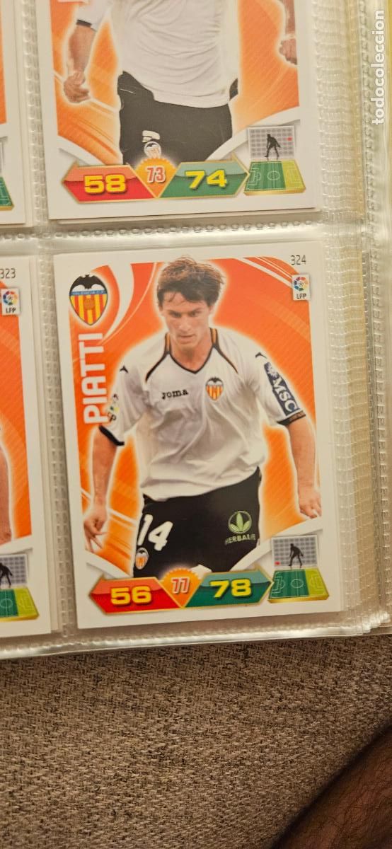Cromos de f&uacute;tbol: 324 Piatti Valencia adrenalyn 2011 2012 11 12 trading card