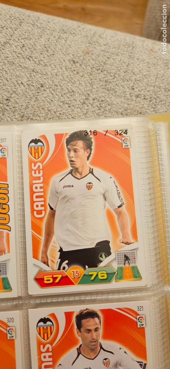 Cromos de f&uacute;tbol: 318 Canales Valencia adrenalyn 2011 2012 11 12 trading card