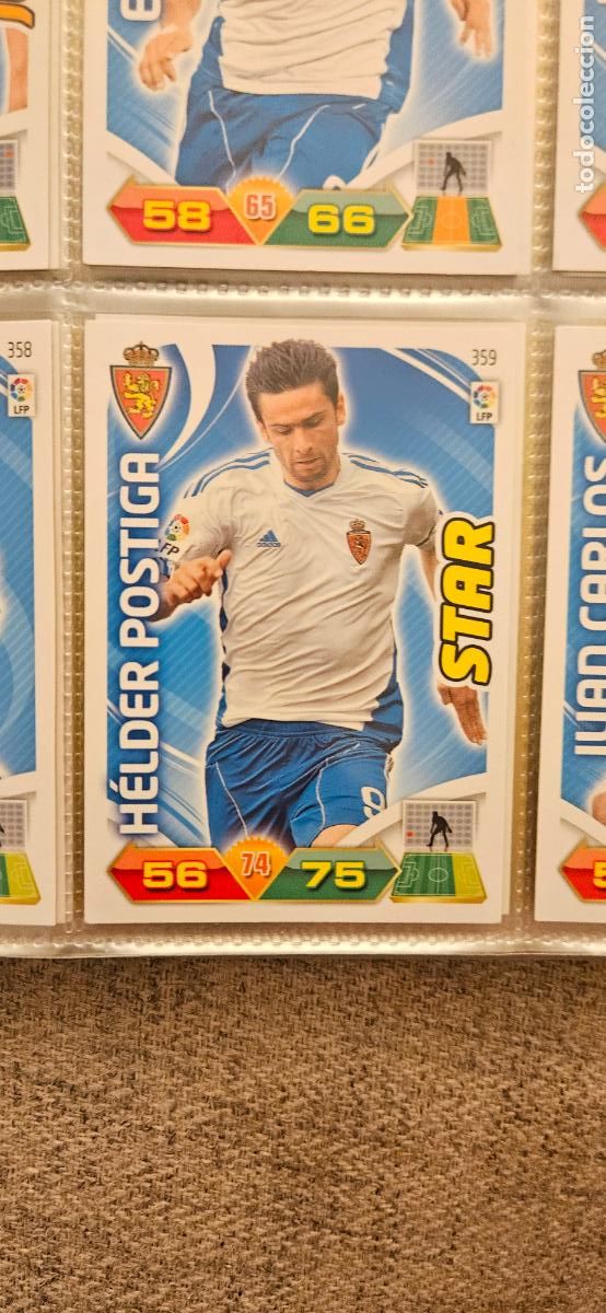 Cromos de f&uacute;tbol: 359 H&eacute;lder Postiga Zaragoza adrenalyn 2011 2012 11 12 trading card