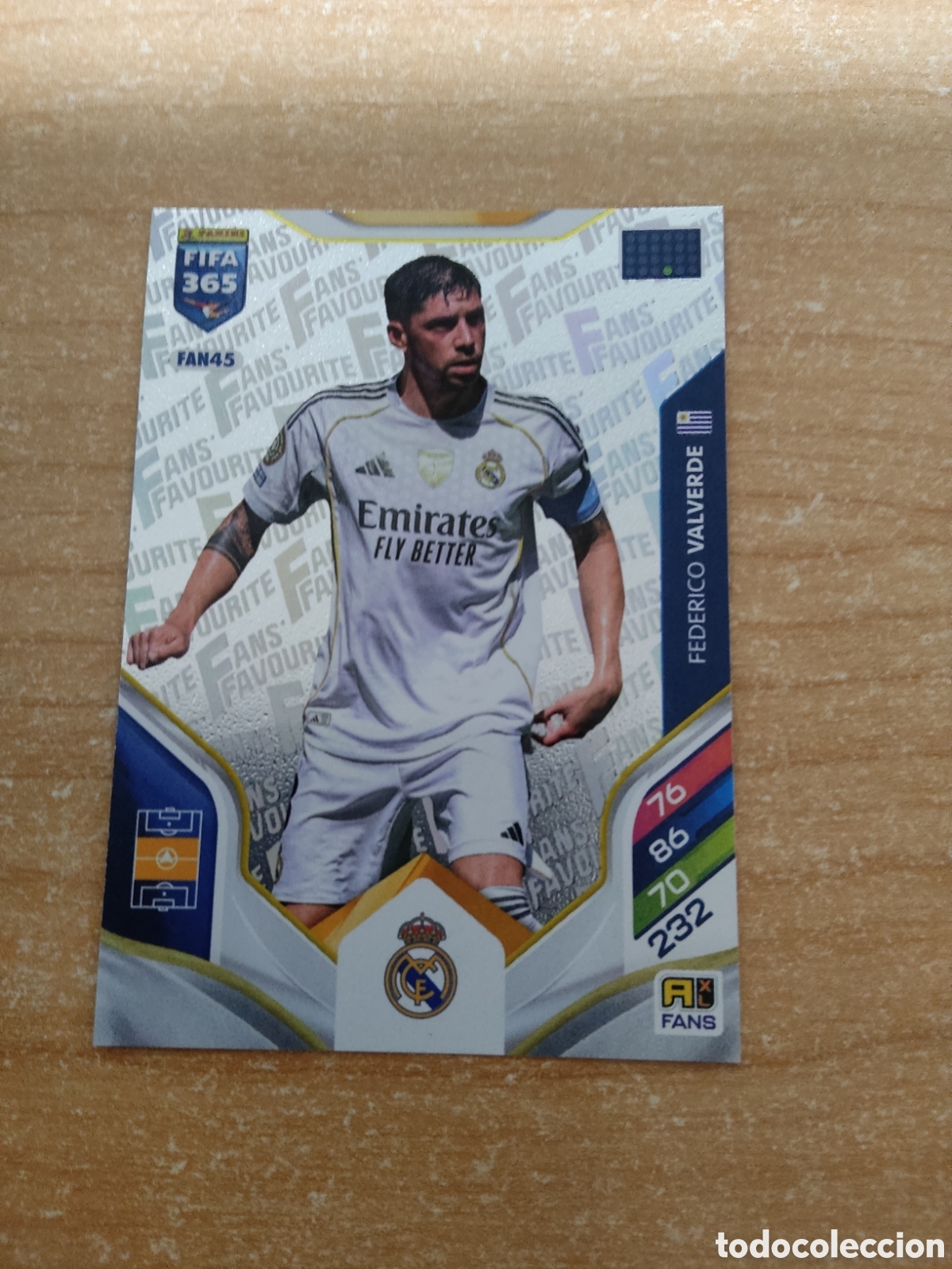 Cromos de f&uacute;tbol: FAN45 FEDE VALVERDE REAL MADRID FIFA 365 ADRENALYN 2026