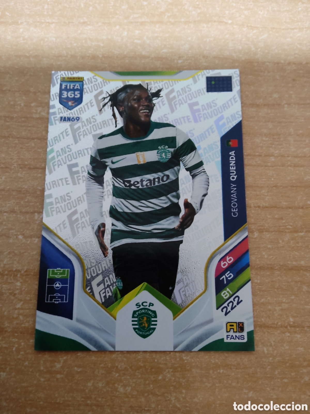 Cromos de f&uacute;tbol: FAN69 GEOVANY QUENDA SPORTING PORTUGAL FIFA 365 ADRENALYN 2026