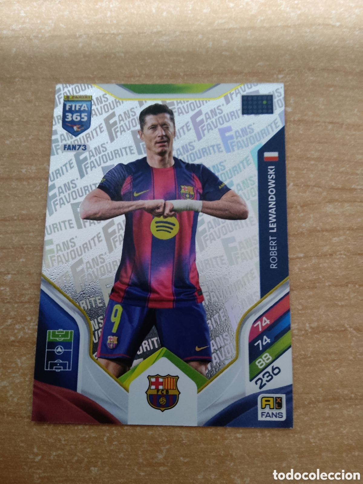 Cromos de f&uacute;tbol: FAN73 ROBERT LEWANDOWSKI BARCELONA FIFA 365 ADRENALYN 2026