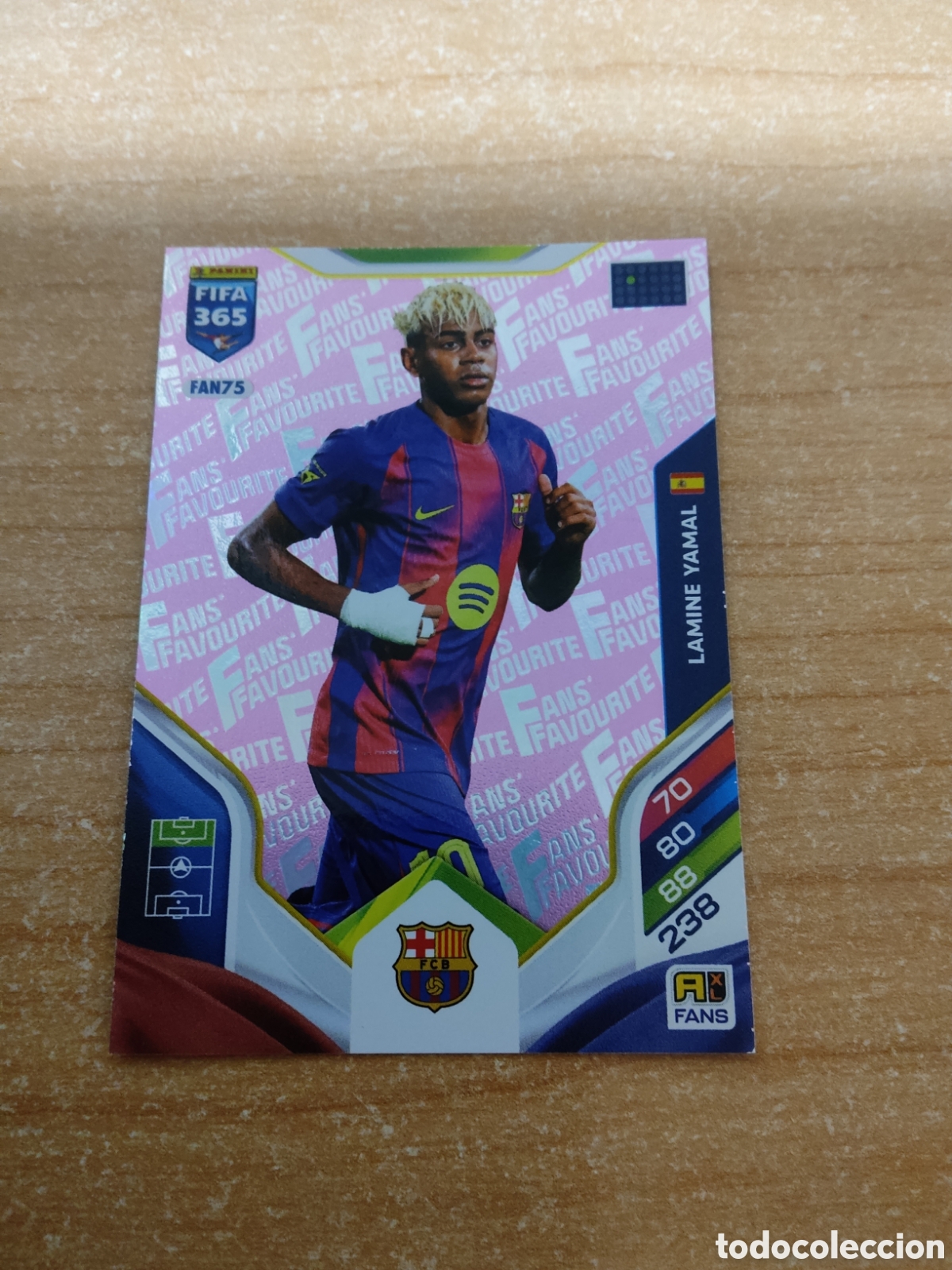 Cromos de f&uacute;tbol: FAN75 LAMINE YAMAL BARCELONA ROSA FIFA 365 ADRENALYN 2026
