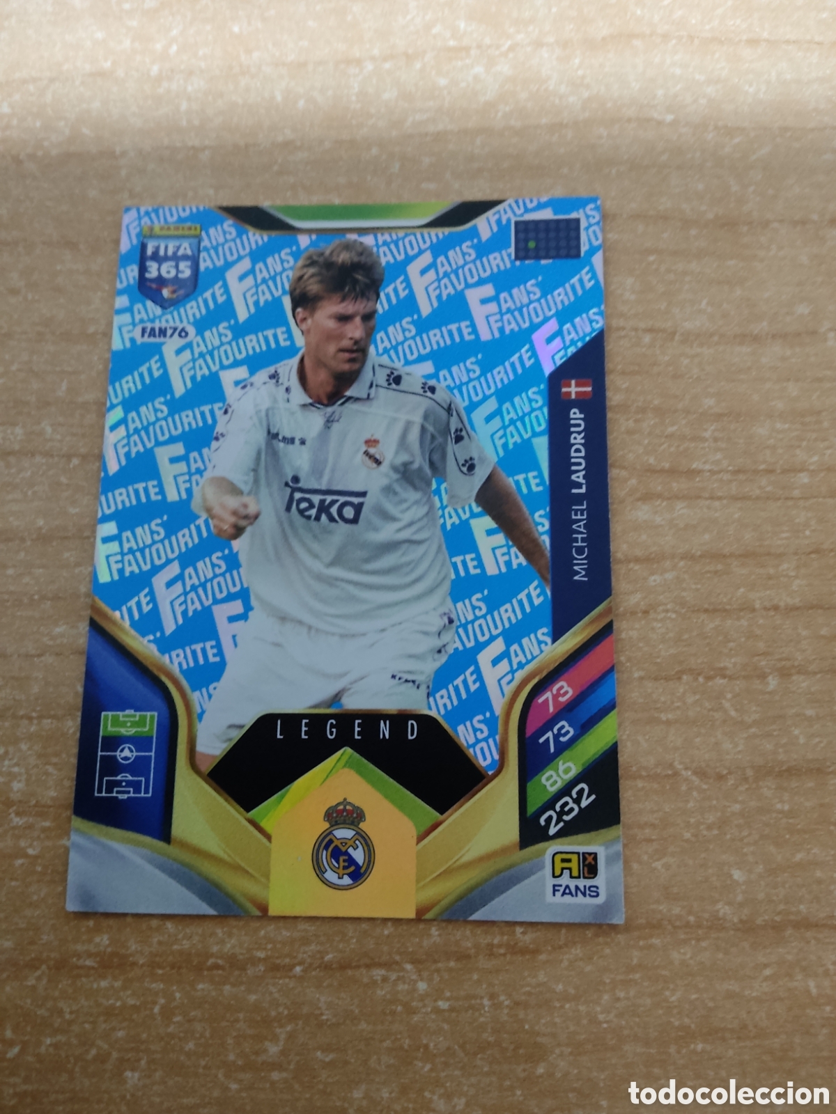 Cromos de f&uacute;tbol: FAN76 MICHAEL LAUDRUP REAL MADRID LEGEND AZUL FIFA 365 ADRENALYN 2026