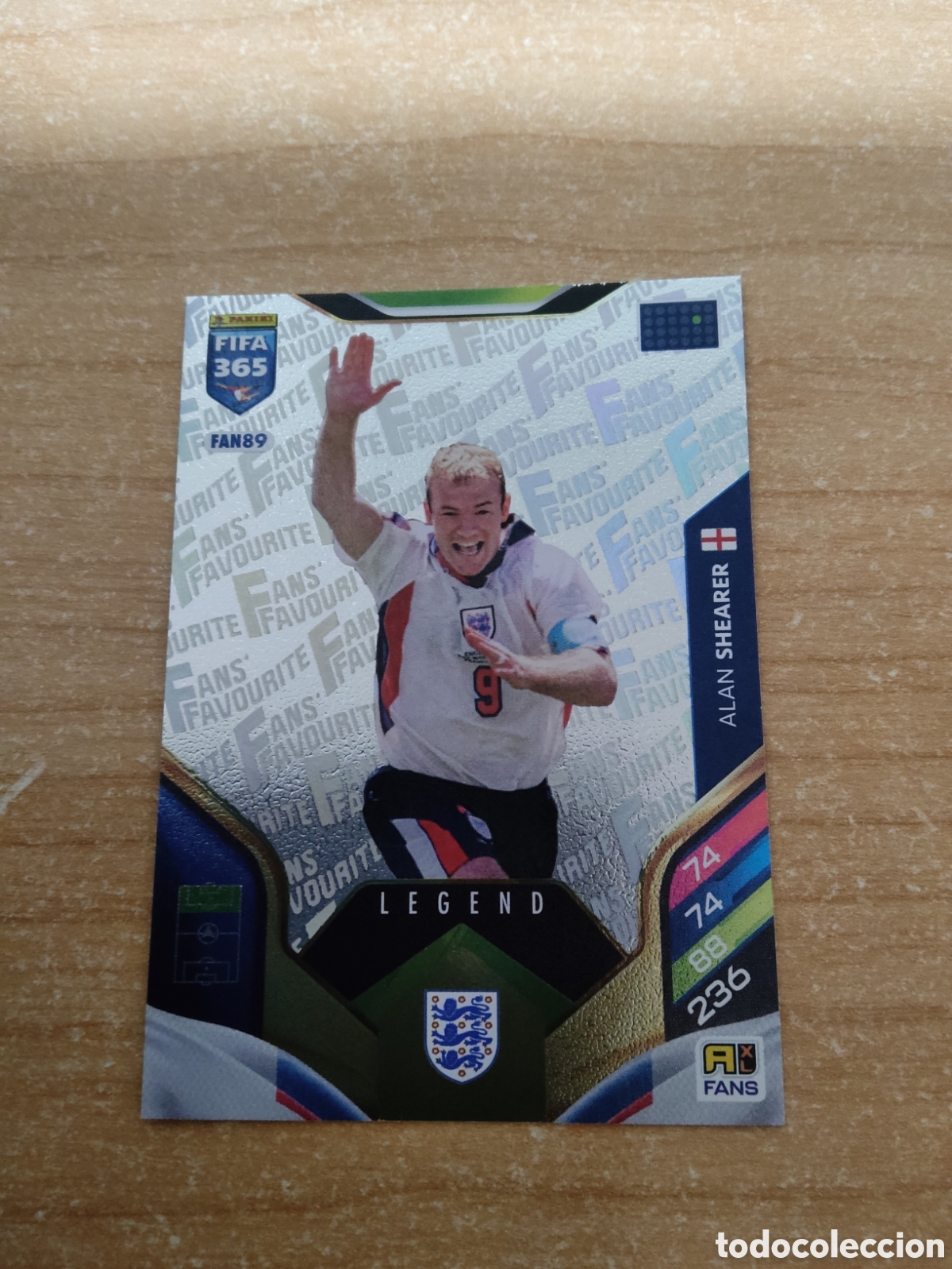 Cromos de f&uacute;tbol: FAN89 ALAN SHEARER LEGEND INGLATERRA FIFA 365 ADRENALYN 2026