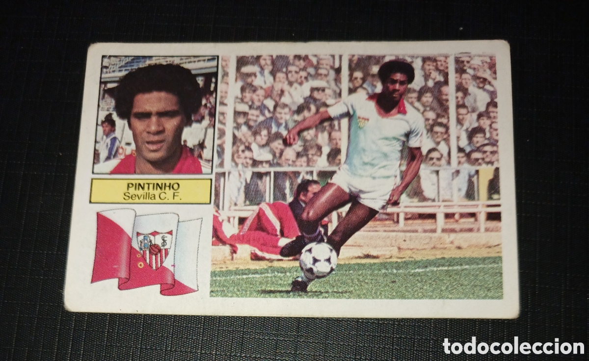 Cromos de f&uacute;tbol: Cromo Pintinho Sevilla C. F. Ed. Este Liga 1982 1983 82-83 Sin pegar, nunca pegado