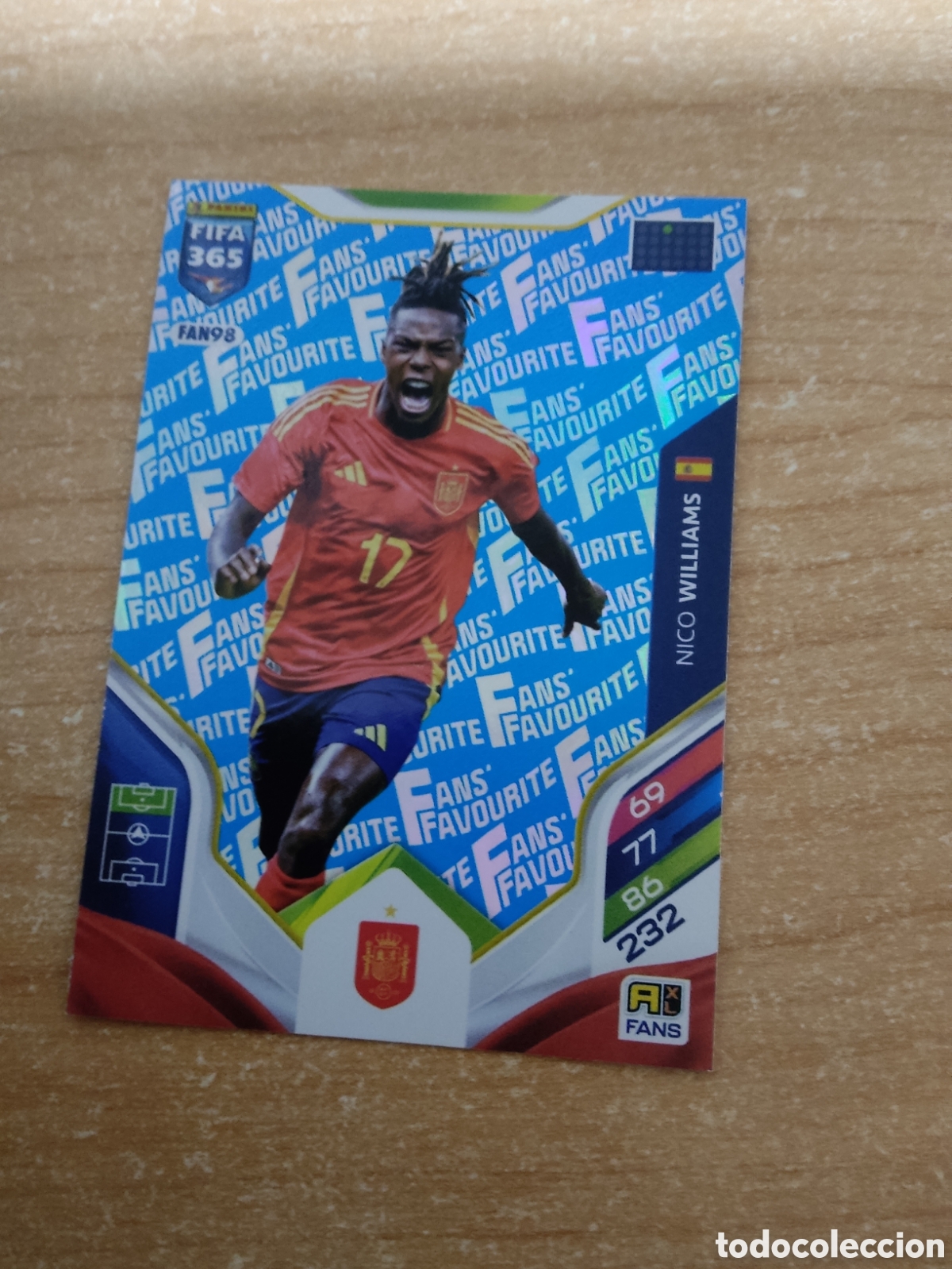 Cromos de f&uacute;tbol: FAN98 NICO WILLIAMS ESPA&Ntilde;A AZUL FIFA 365 ADRENALYN 2026