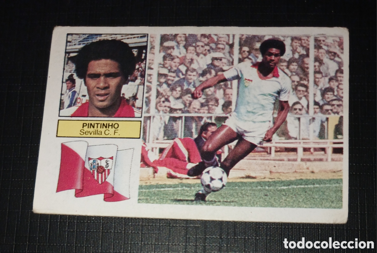 Cromos de f&uacute;tbol: Cromo Pintinho Sevilla C. F. Ed. Este Liga 1982 1983 82-83 Sin pegar, nunca pegado