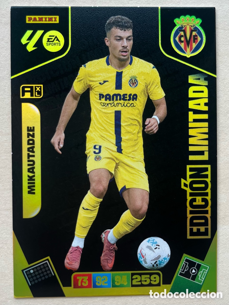 Cromos de f&uacute;tbol: Mikautadze Edici&oacute;n Limitada Adrenalyn XL 2025-26 - Villarreal