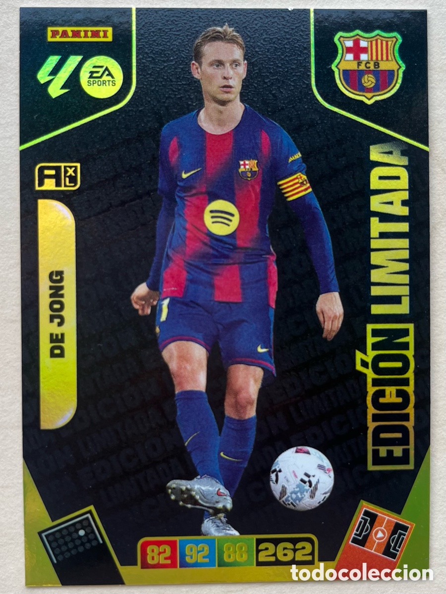 Cromos de f&uacute;tbol: De Jong Edici&oacute;n Limitada Adrenalyn XL 2025-26 - FC Barcelona
