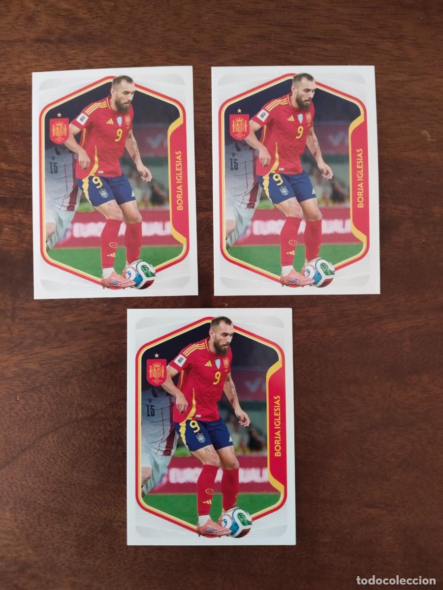 Cromos de f&uacute;tbol: 3 de Borja Iglesias. N&uacute;mero 56.