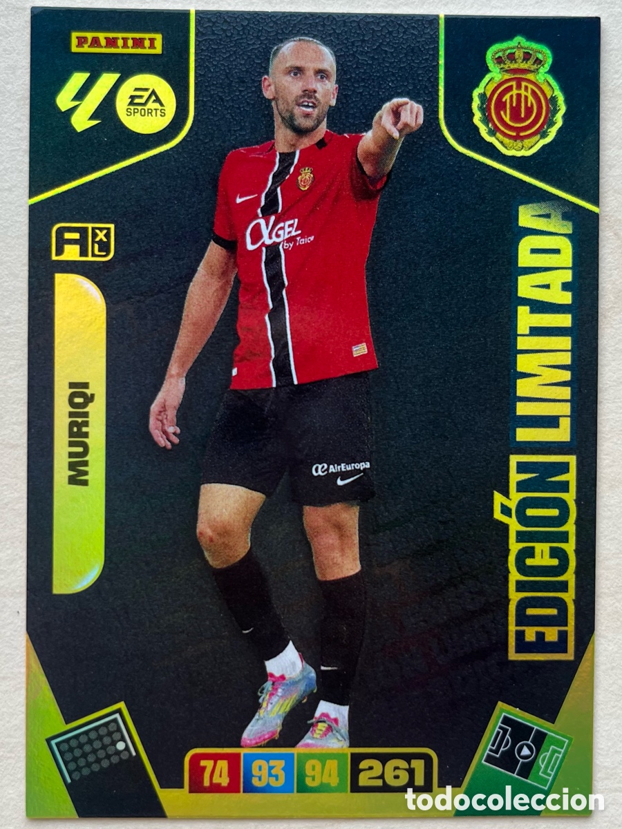Cromos de f&uacute;tbol: Muriqi Edici&oacute;n Limitada Adrenalyn XL 2025-26 - Mallorca