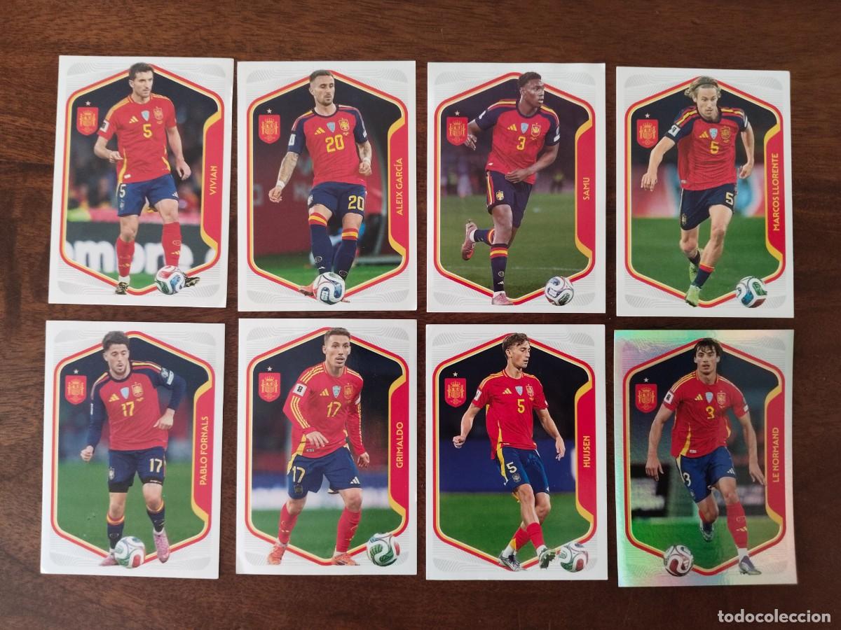Cromos de f&uacute;tbol: 8 Cromos Mundial 2026. N&uacute;meros 17, 18, 22, 26, 29, 30, 45 y 57.