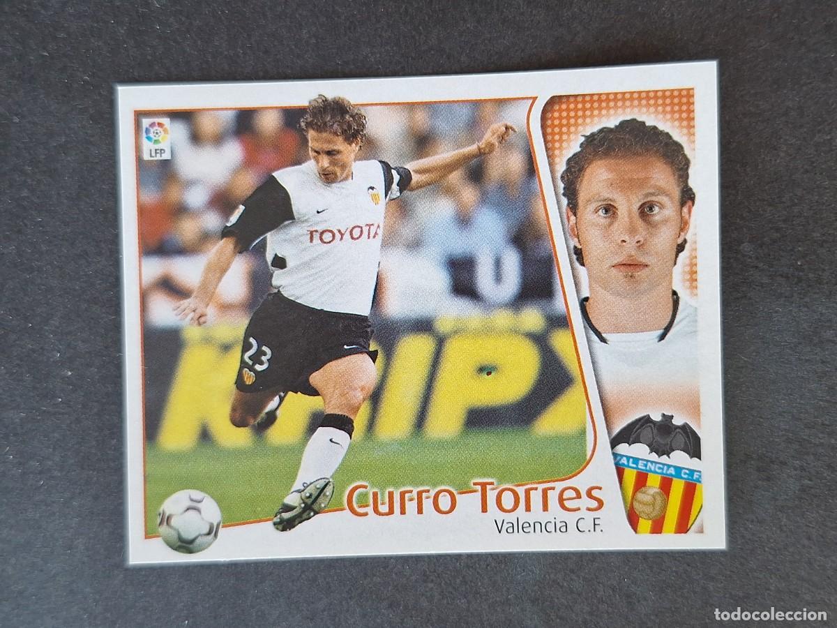 Cromos de f&uacute;tbol: L5 CURRO TORRES VALENCIA C. F. LIGA ESTE 2004 2005 04 05 NUNCA PEGADO SIN PEGAR