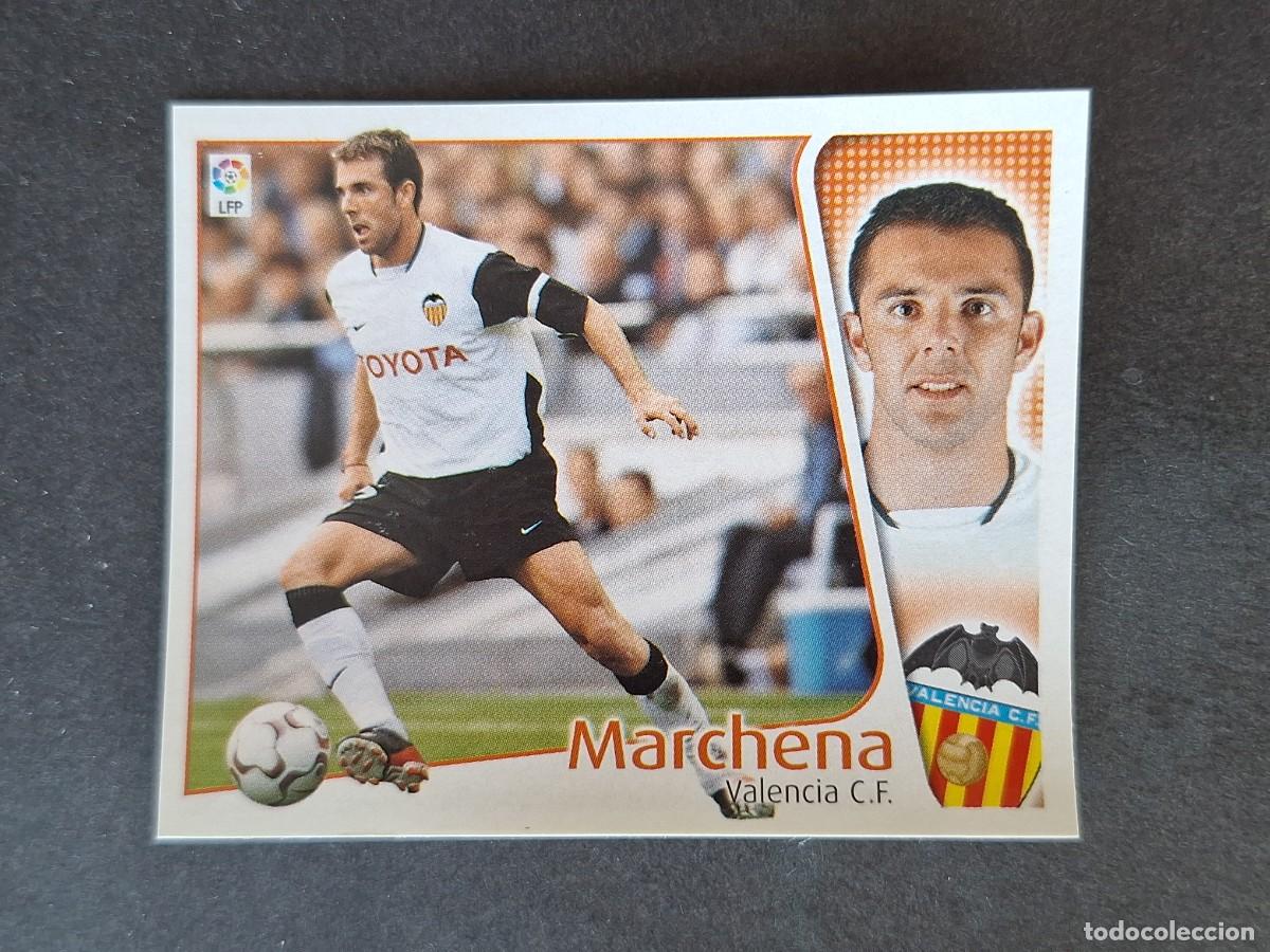 Cromos de f&uacute;tbol: L5 MARCHENA VALENCIA C. F. LIGA ESTE 2004 2005 04 05 NUNCA PEGADO SIN PEGAR