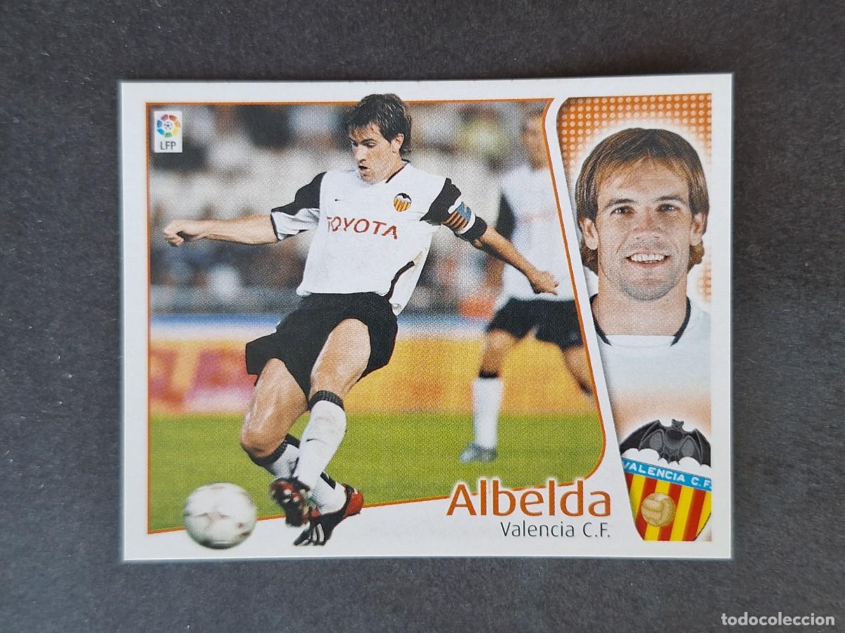 Cromos de f&uacute;tbol: L5 ALBELDA VALENCIA C. F. LIGA ESTE 2004 2005 04 05 NUNCA PEGADO SIN PEGAR
