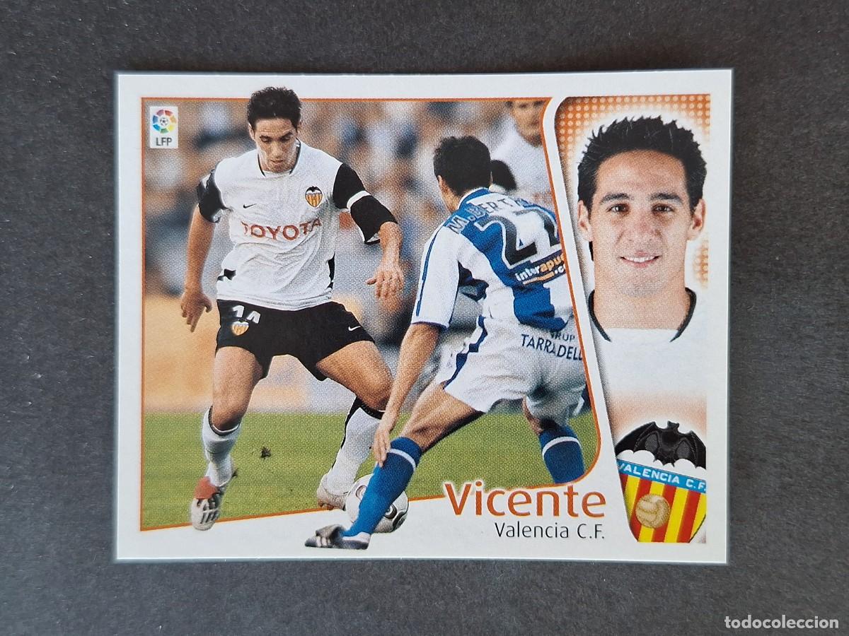 Cartes &agrave; collectionner de Football: L5 VICENTE VALENCIA C. F. LIGA ESTE 2004 2005 04 05 NUNCA PEGADO SIN PEGAR