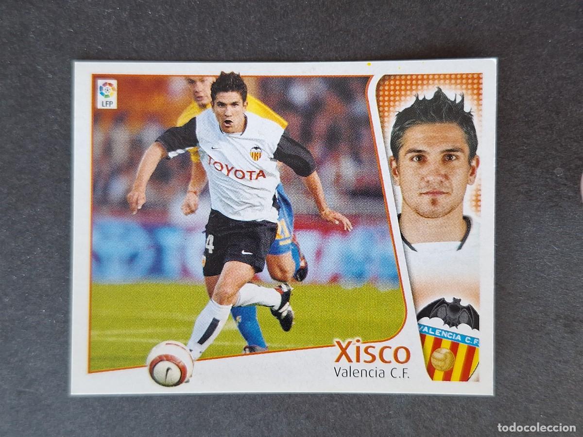 Cromos de f&uacute;tbol: L5 XISCO VALENCIA C. F. LIGA ESTE 2004 2005 04 05 NUNCA PEGADO SIN PEGAR
