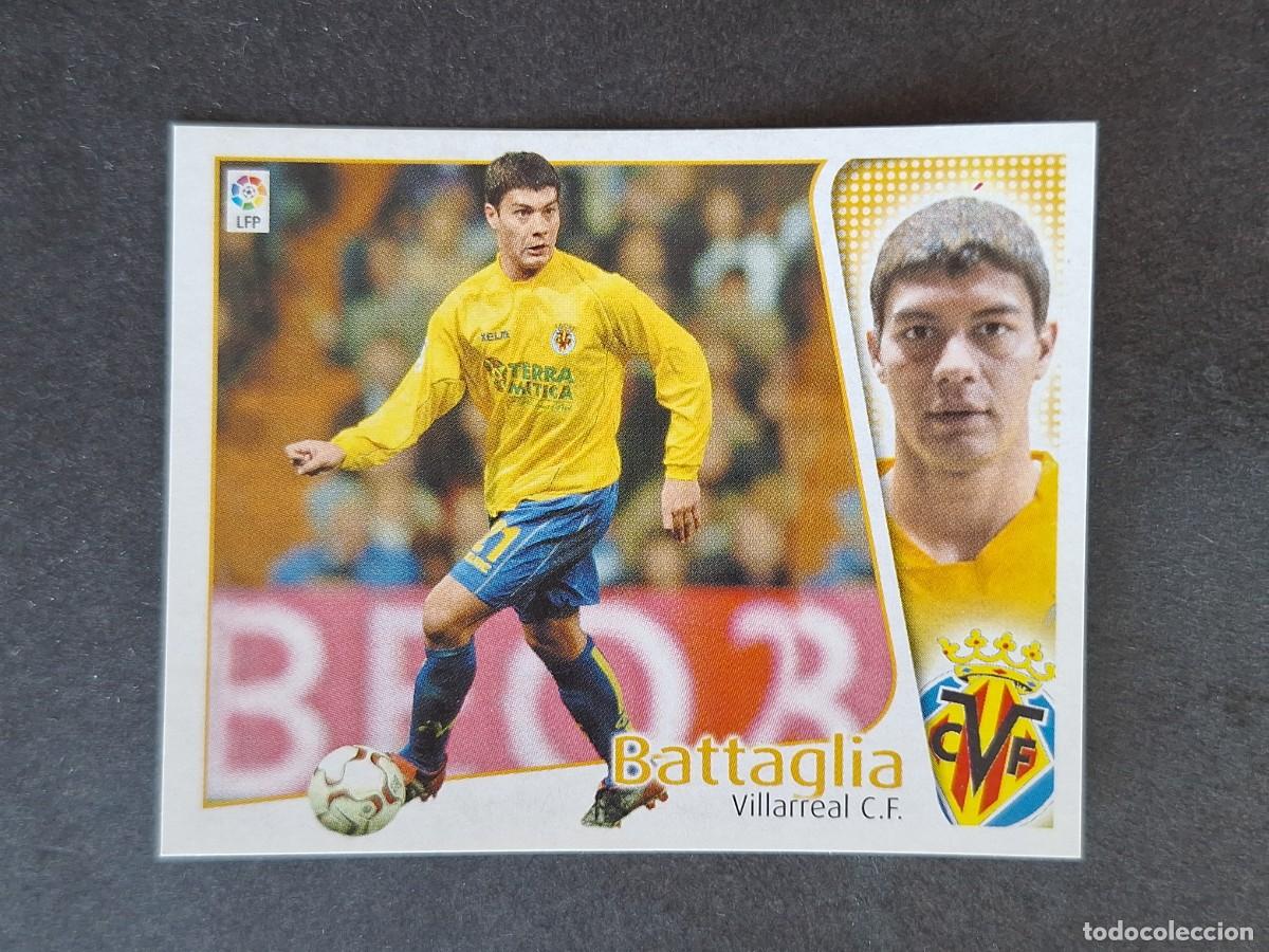 Cromos de f&uacute;tbol: L5 BATTAGLIA VILLARREAL C. F. LIGA ESTE 2004 2005 04 05 NUNCA PEGADO SIN PEGAR