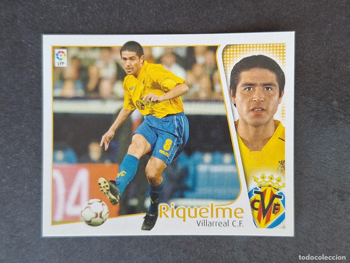 Cromos de f&uacute;tbol: L5 RIQUELME VILLARREAL C. F. LIGA ESTE 2004 2005 04 05 NUNCA PEGADO SIN PEGAR