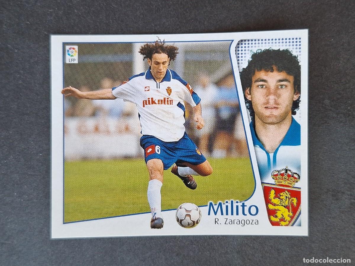 Cromos de f&uacute;tbol: L5 MILITO REAL ZARAGOZA LIGA ESTE 2004 2005 04 05 NUNCA PEGADO SIN PEGAR