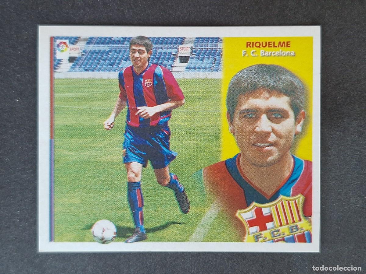 Cromos de f&uacute;tbol: L4 RIQUELME VERSION F. C. BARCELONA LIGA ESTE 2002 2003 02 03 NUNCA PEGADO SIN PEGAR
