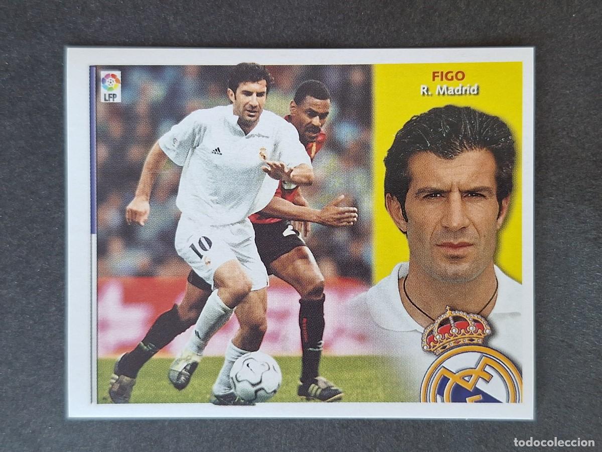 Cromos de f&uacute;tbol: L4 FIGO REAL MADRID LIGA ESTE 2002 2003 02 03 NUNCA PEGADO SIN PEGAR