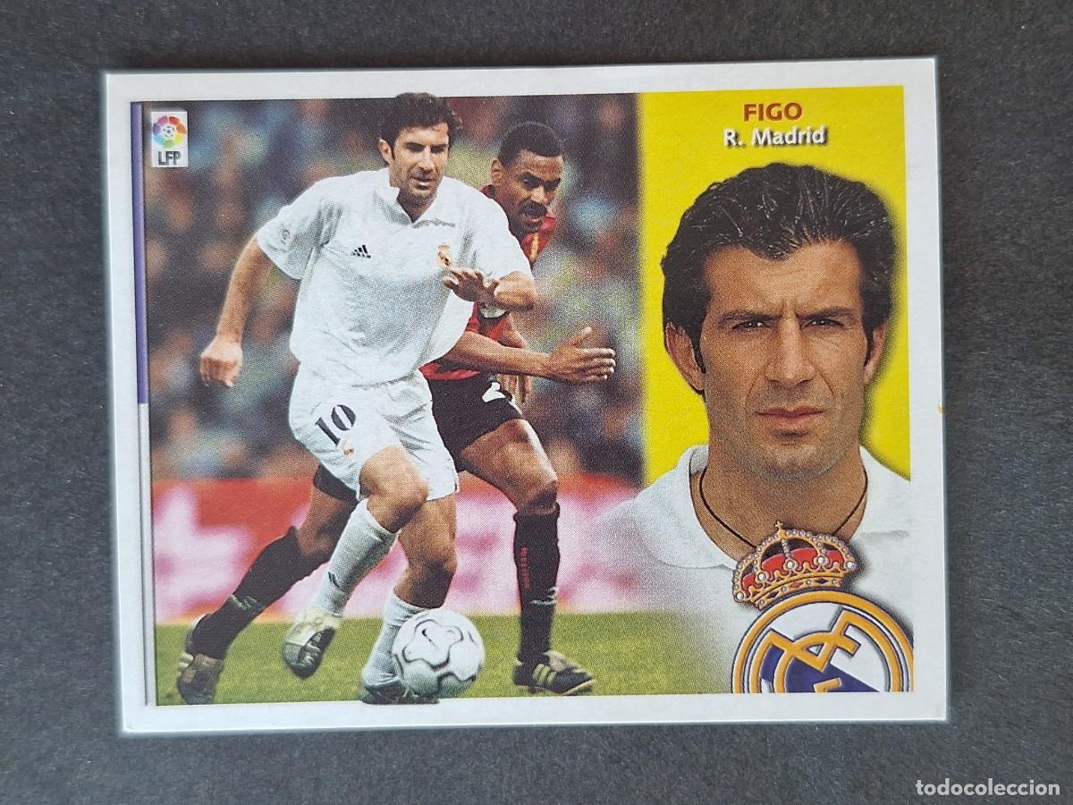 Cromos de f&uacute;tbol: L4 FIGO REAL MADRID LIGA ESTE 2002 2003 02 03 NUNCA PEGADO SIN PEGAR