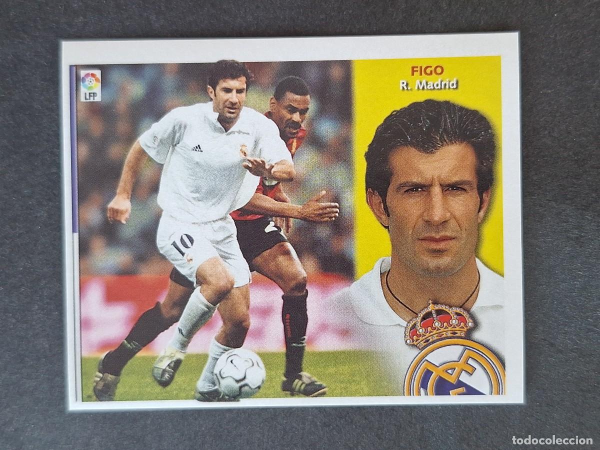 Cromos de f&uacute;tbol: L4 FIGO REAL MADRID LIGA ESTE 2002 2003 02 03 NUNCA PEGADO SIN PEGAR