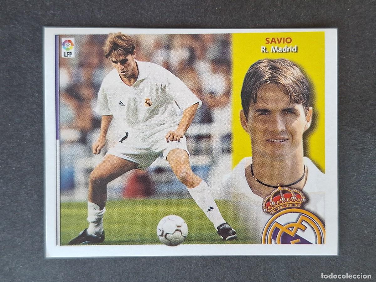 Cromos de f&uacute;tbol: L4 SAVIO REAL MADRID LIGA ESTE 2002 2003 02 03 NUNCA PEGADO SIN PEGAR