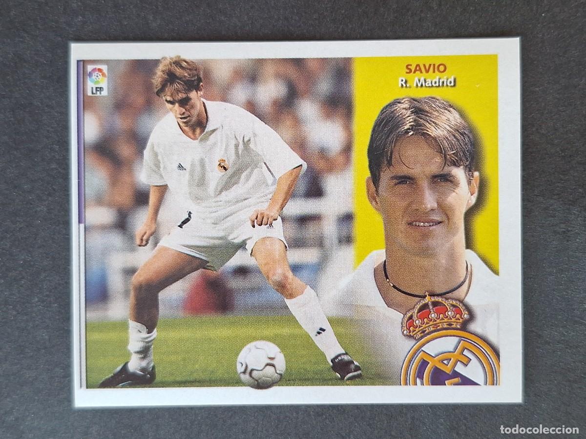 Cromos de f&uacute;tbol: L4 SAVIO REAL MADRID LIGA ESTE 2002 2003 02 03 NUNCA PEGADO SIN PEGAR