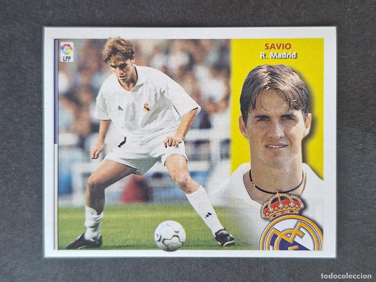 Cromos de f&uacute;tbol: L4 SAVIO REAL MADRID LIGA ESTE 2002 2003 02 03 NUNCA PEGADO SIN PEGAR