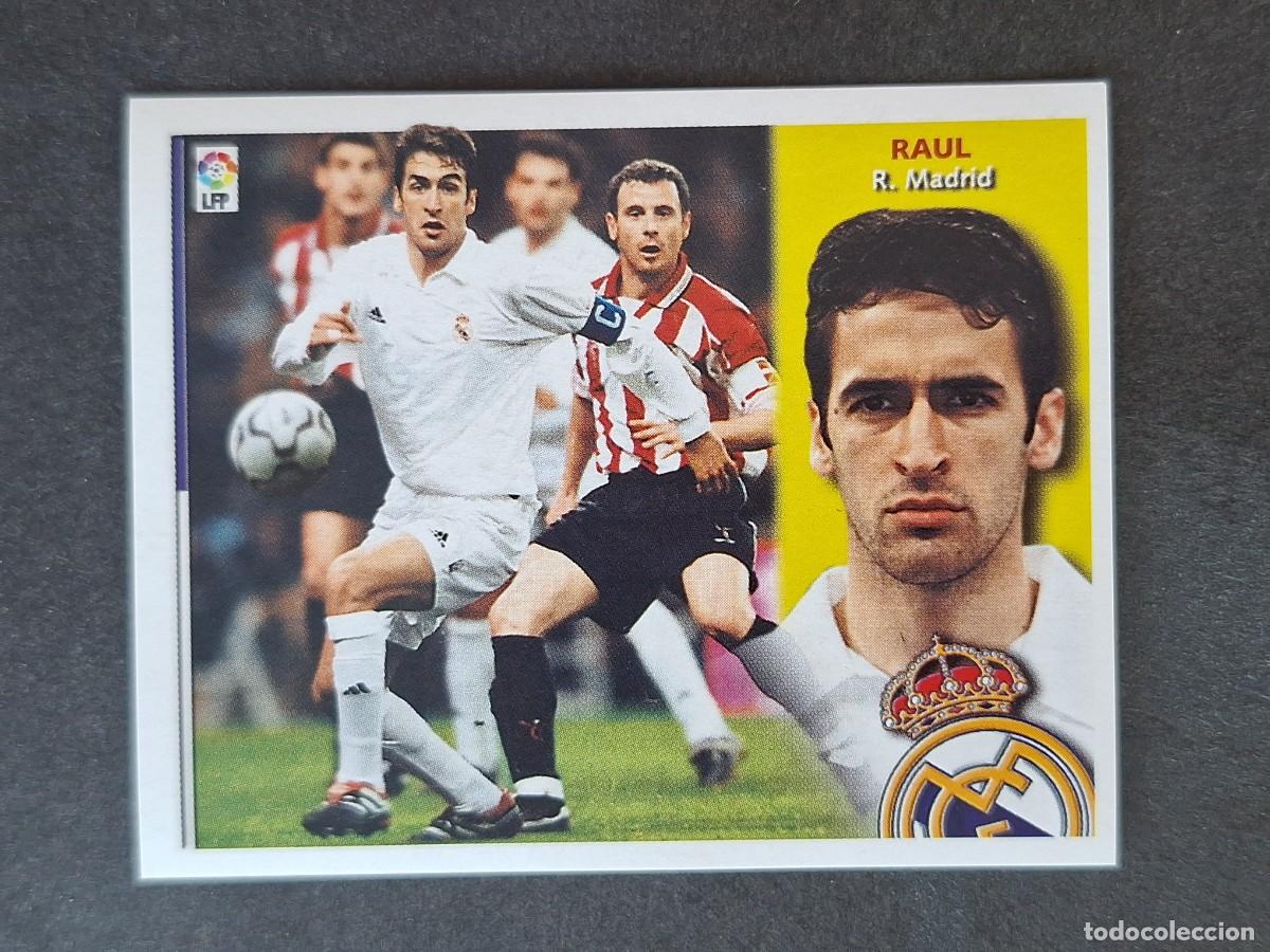 Cromos de f&uacute;tbol: L4 RAUL REAL MADRID LIGA ESTE 2002 2003 02 03 NUNCA PEGADO SIN PEGAR