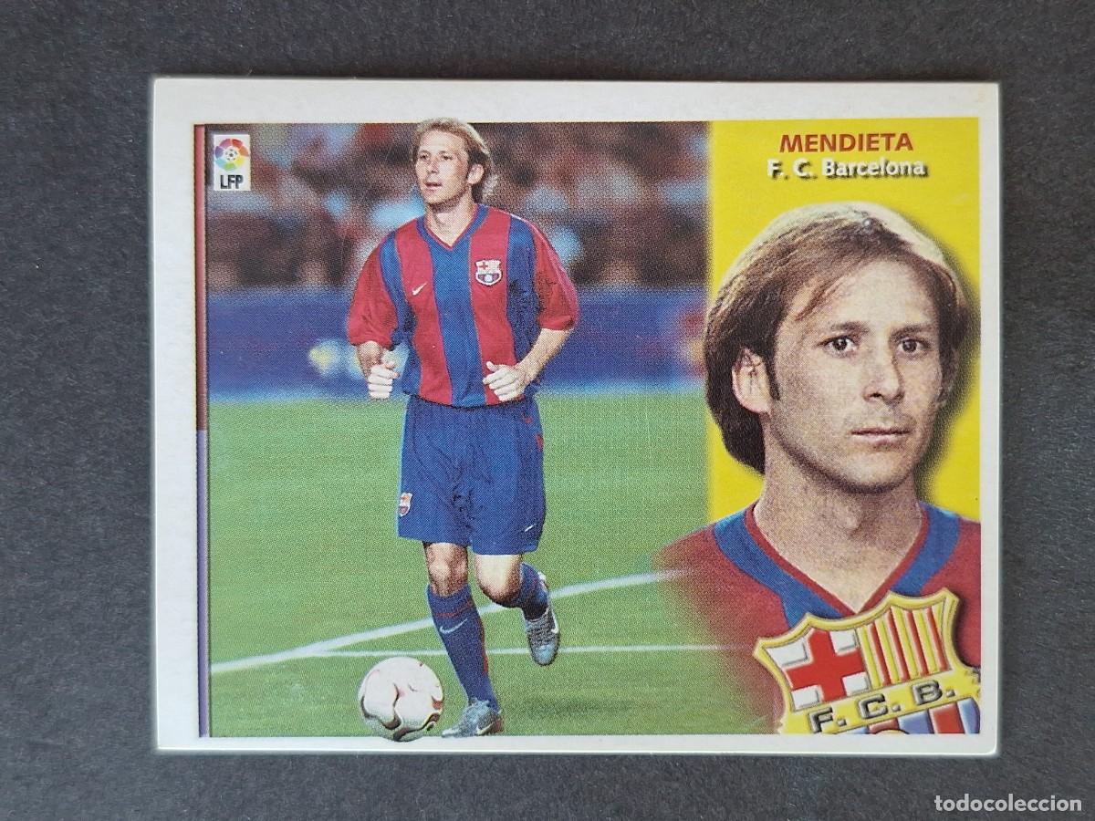Cromos de f&uacute;tbol: L4 MENDIETA VERSION F. C. BARCELONA COLOCA LIGA ESTE 2002 2003 02 03 NUNCA PEGADO SIN PEGAR