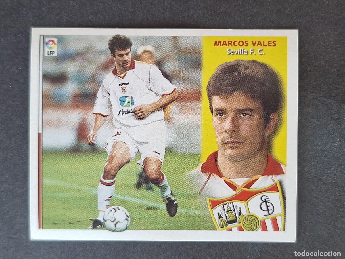 Cromos de f&uacute;tbol: L4 MARCOS VALES SEVILLA F. C. FICHAJE 1 LIGA ESTE 2002 2003 02 03 NUNCA PEGADO SIN PEGAR