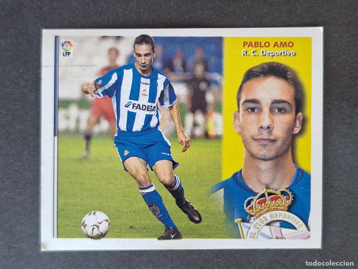 Cromos de f&uacute;tbol: L4 PABLO AMO DEPORTIVO DE LA CORU&Ntilde;A FICHAJE 4 BIS LIGA ESTE 2002 2003 02 03 NUNCA PEGADO SIN PEGAR