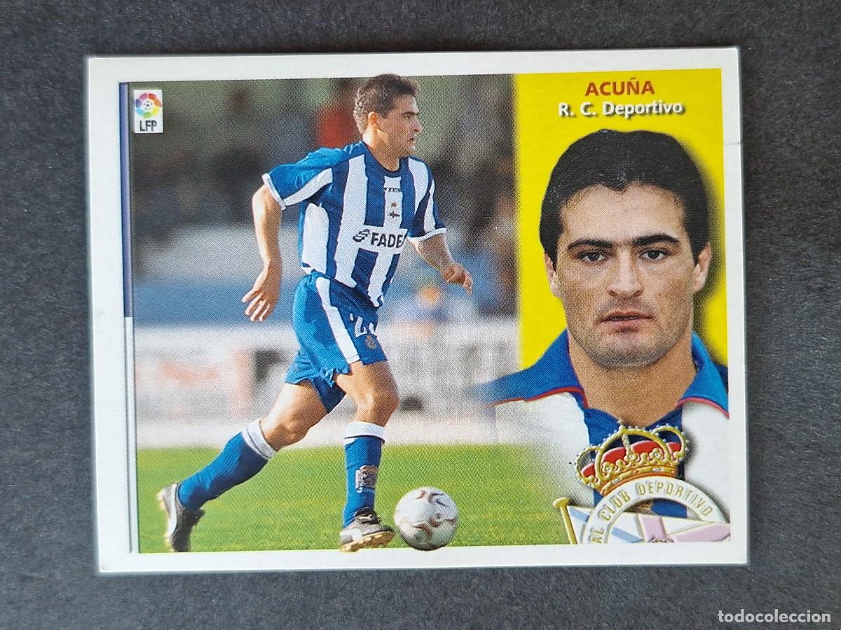 Cromos de f&uacute;tbol: L4 ACU&Ntilde;A VERSION DEPORTIVO DE LA CORU&Ntilde;A FICHAJE 8 LIGA ESTE 2002 2003 02 03 NUNCA PEGADO SIN PEGAR