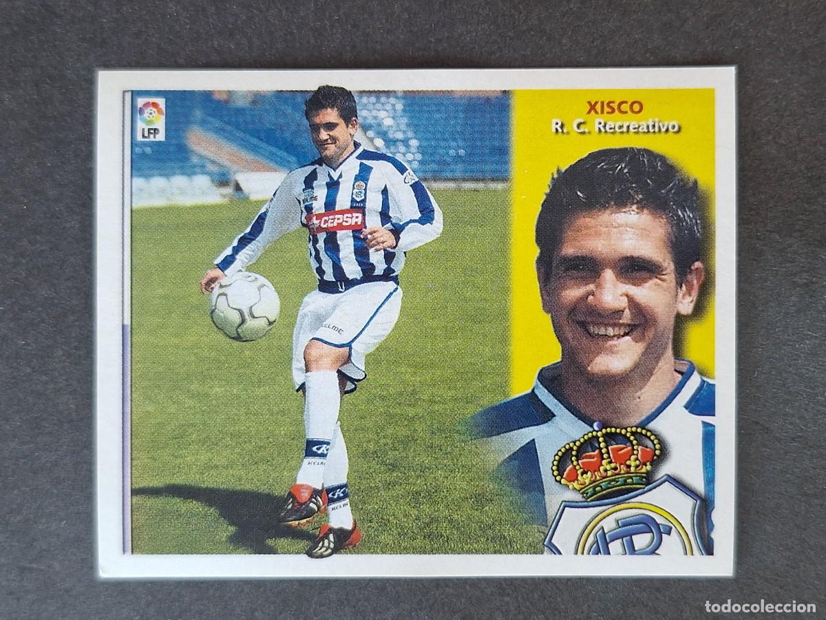Cromos de f&uacute;tbol: L4 XISCO RECREATIVO DE HUELVA FICHAJE 21 LIGA ESTE 2002 2003 02 03 NUNCA PEGADO SIN PEGAR