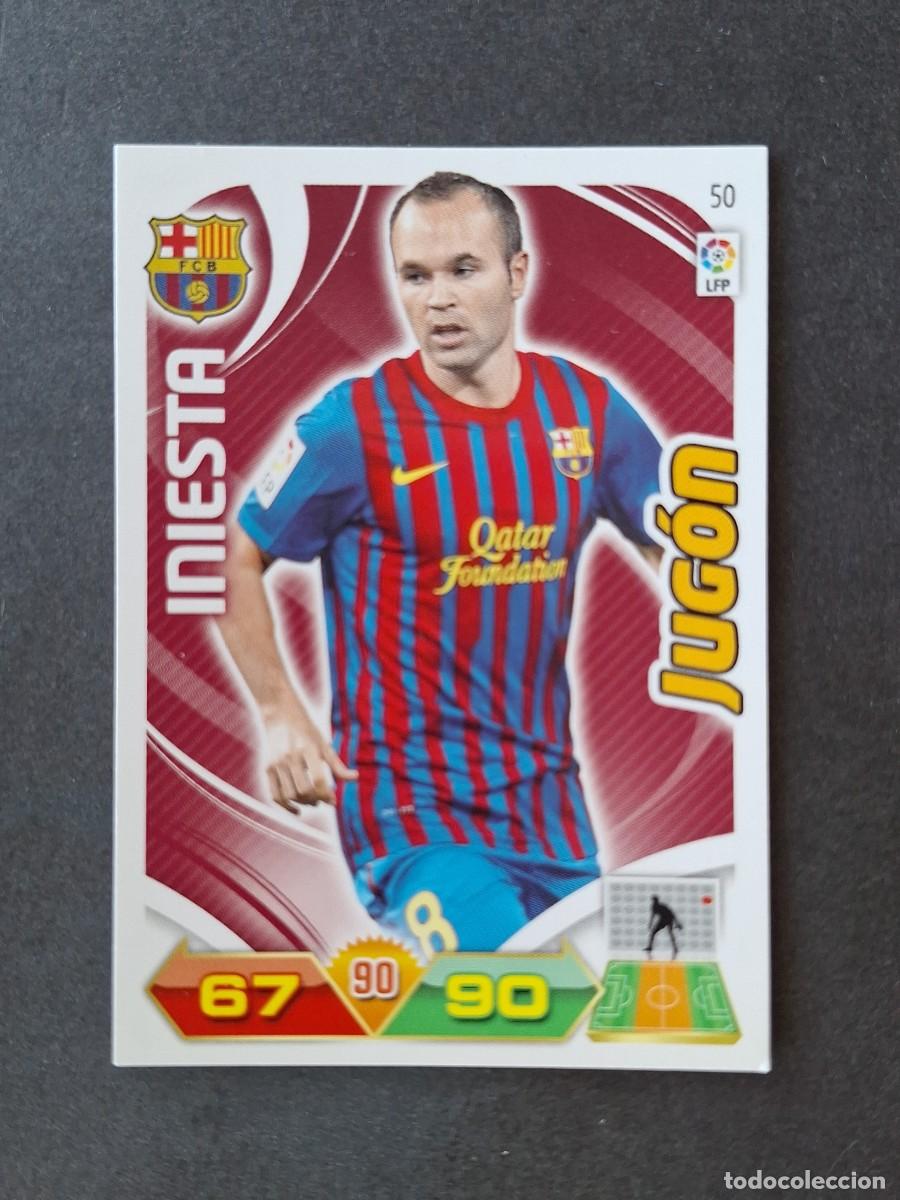 Cromos de f&uacute;tbol: L3 INIESTA JUGON F. C. BARCELONA 50 ADRENALYN XL LIGA 2011 2012 11 12 PANINI