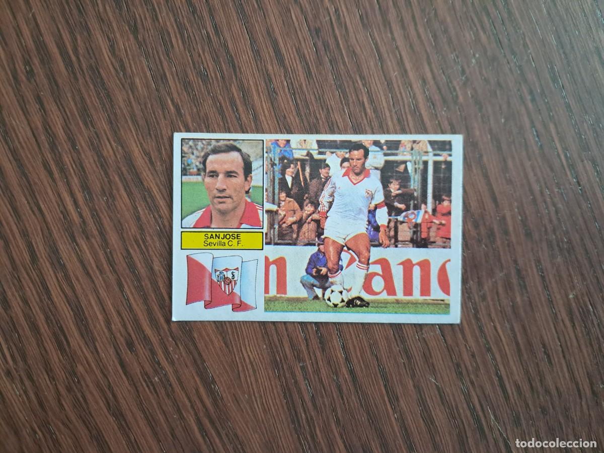 Fu&szlig;ball-Sticker: cromo de futbol, edic. Este, liga 82-83, Sanjos&eacute;, Sevilla, sin pegar.