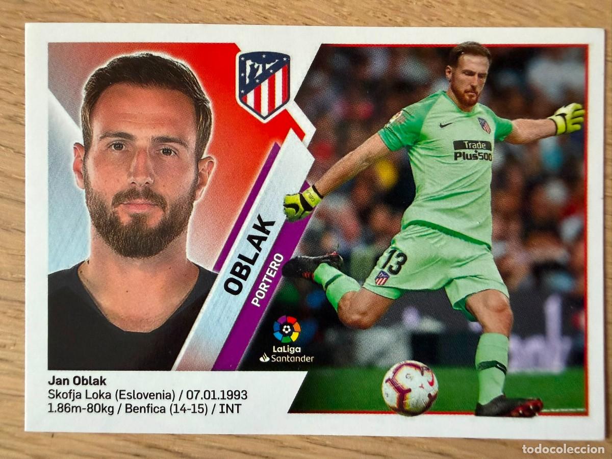 Cromos de f&uacute;tbol: 1 OBLAK ATLETICO MADRID 19 20 2019 2020 LIGA SANTANDER COLECCIONES ESTE SIN PEGAR STICKER